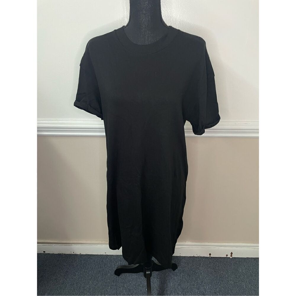 Time & Tru Black T-shirt Dress Size Large